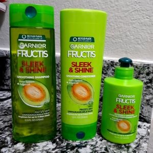 Garnier Fructis Shampoo, Conditioner, and Leave-in Conditioner